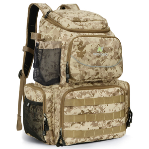 40L Backpack câu cá chống nước lưu trữ lớn với giá đỡ thanh