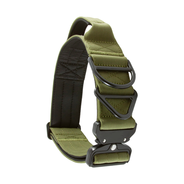 ยุทธวิธีไนลอนปรับ Quick-Release โลหะ BuckleTraining COLLAR 