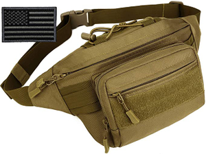ታክቲካል ፋኒ ጥቅል MOLLE Army Lumbar Gear Pouch (ፓች ተካቷል) #W1252